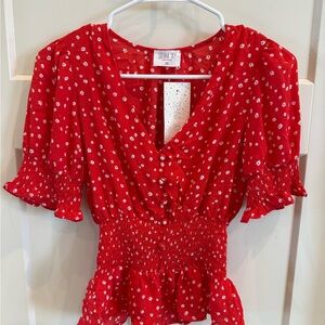 Sienna Sky Scarlet Floral Top